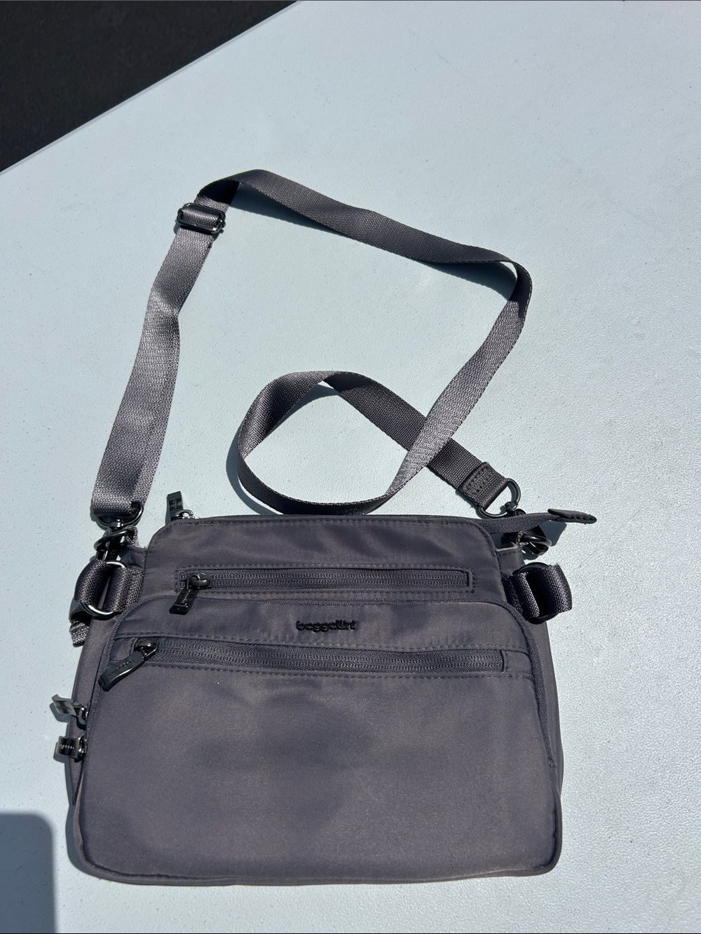 Baggallini Gray Marais RFID Crossbody Bag